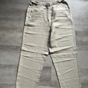 Eileen Fisher Khaki Linen Pants